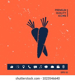 Carrots symbol icon