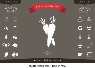 Carrots symbol icon