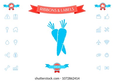 Carrots symbol icon