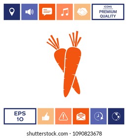 Carrots symbol icon