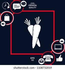 Carrots symbol icon