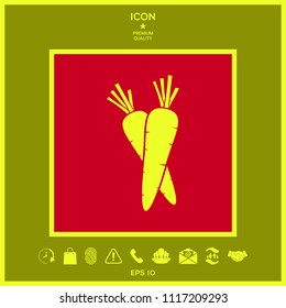 Carrots symbol icon