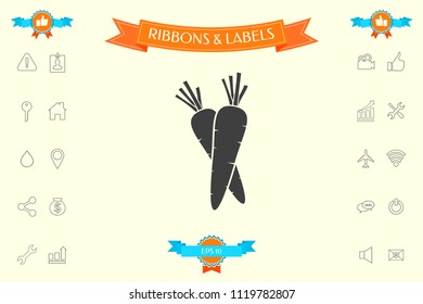 Carrots symbol icon