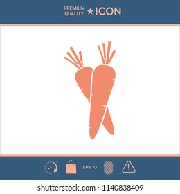 Carrots symbol icon
