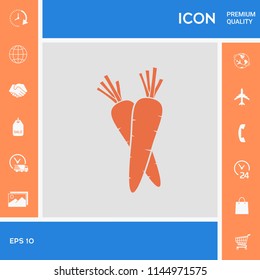 Carrots symbol icon