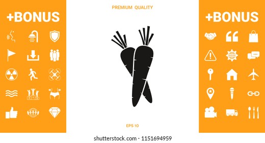Carrots symbol icon