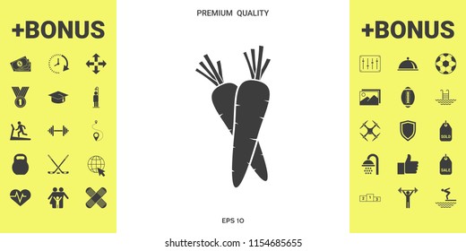 Carrots symbol icon