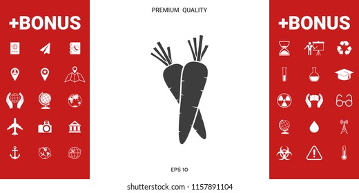 Carrots symbol icon