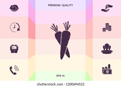 Carrots symbol icon