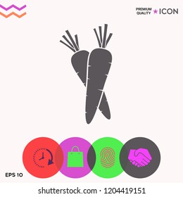 Carrots symbol icon