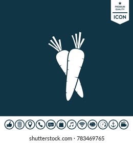 Carrots symbol icon