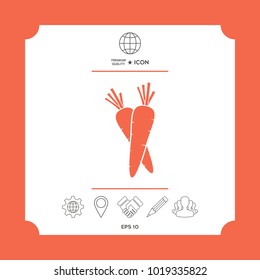 Carrots symbol icon. Element for your design