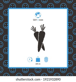 Carrots symbol icon. Element for your design