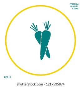 Carrots symbol icon. Graphic elements for your design