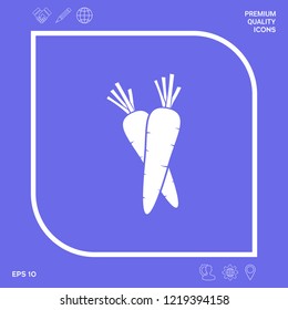 Carrots symbol icon. Graphic elements for your design