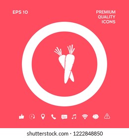 Carrots symbol icon. Graphic elements for your design