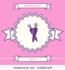 Carrots symbol icon. Graphic elements for your design