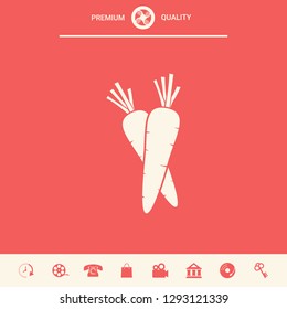 Carrots symbol icon. Graphic elements for your design