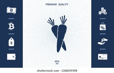 Carrots symbol icon. Graphic elements for your design