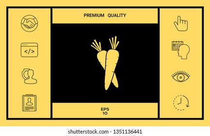 Carrots symbol icon. Graphic elements for your design