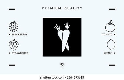 Carrots symbol icon. Graphic elements for your design