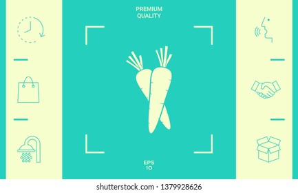 Carrots symbol icon. Graphic elements for your design