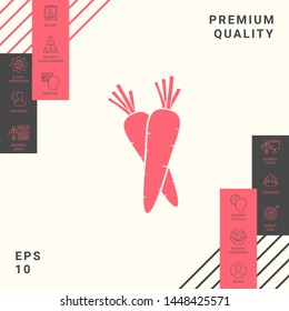 Carrots symbol icon. Graphic elements for your design
