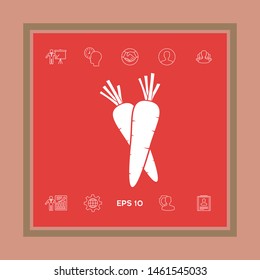 Carrots symbol icon. Graphic elements for your design