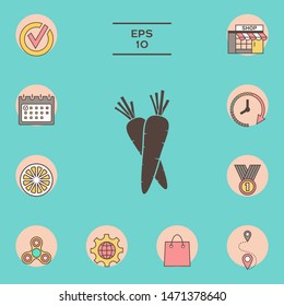 Carrots symbol icon. Graphic elements for your design