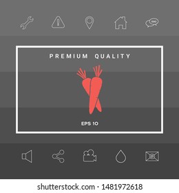 Carrots symbol icon. Graphic elements for your design