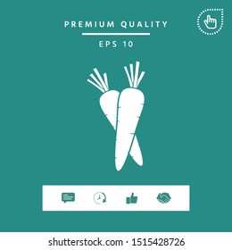 Carrots symbol icon. Graphic elements for your design