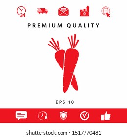 Carrots symbol icon. Graphic elements for your design
