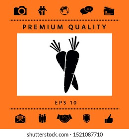 Carrots symbol icon. Graphic elements for your design