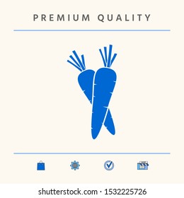 Carrots symbol icon. Graphic elements for your design