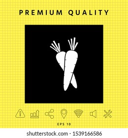 Carrots symbol icon. Graphic elements for your design