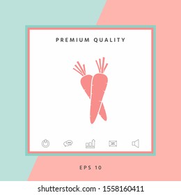 Carrots symbol icon. Graphic elements for your design