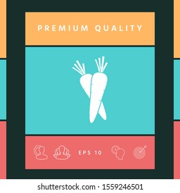 Carrots symbol icon. Graphic elements for your design