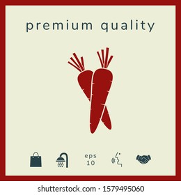 Carrots symbol icon. Graphic elements for your design