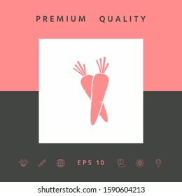 Carrots symbol icon. Graphic elements for your design