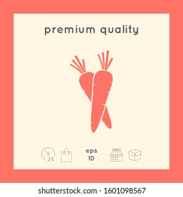 Carrots symbol icon. Graphic elements for your design