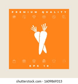 Carrots symbol icon. Graphic elements for your design