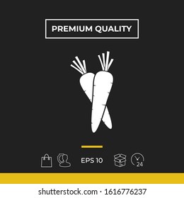 Carrots symbol icon. Graphic elements for your design