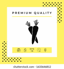 Carrots symbol icon. Graphic elements for your design