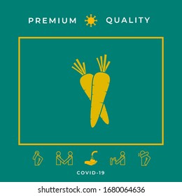 Carrots symbol icon. Graphic elements for your design