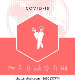 Carrots symbol icon. Graphic elements for your design