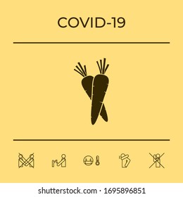 Carrots symbol icon. Graphic elements for your design
