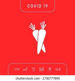 Carrots symbol icon. Graphic elements for your design