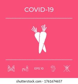Carrots symbol icon. Graphic elements for your design