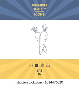 Carrots symbol line icon