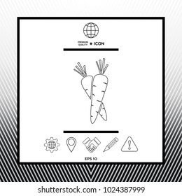 Carrots symbol line icon
